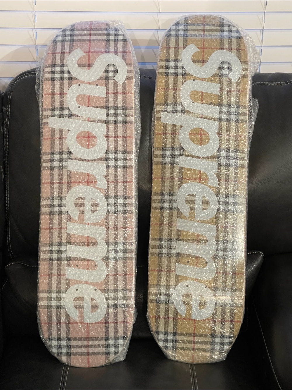 Supreme x Burberry Deck Pair in Pink and Tan